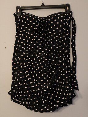 Merona Polka Dot Tankini Swim Top Size S